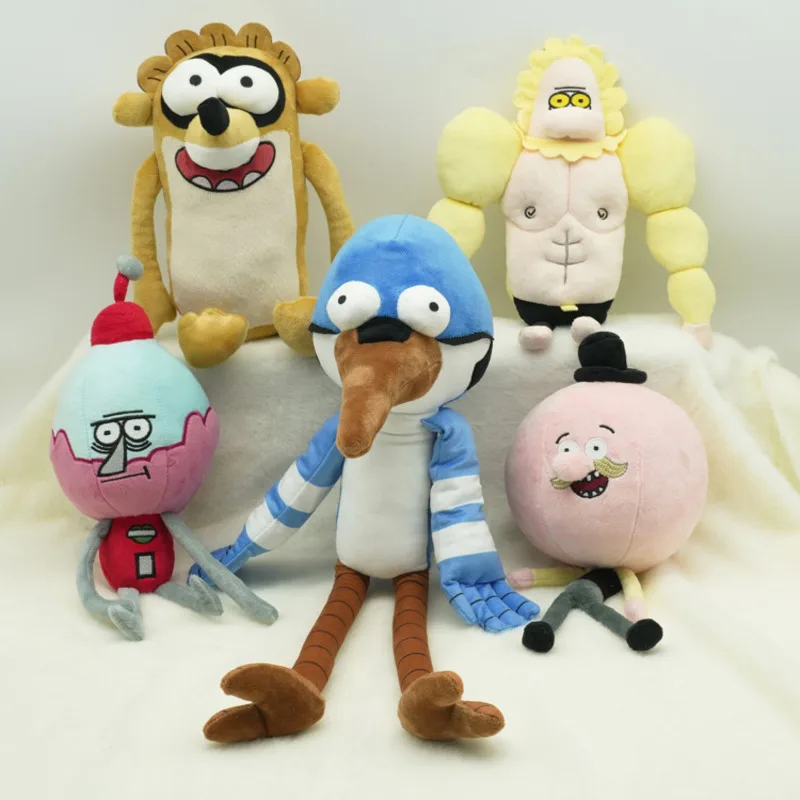 

2026 New Cartoon Regular Show Plush Anime Peripherals Mordecai Rigby Benson Skips Plush Doll Cute Soft Stuffed Plushies Toy Gift