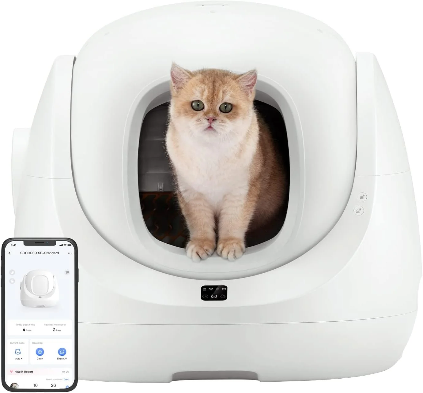 

New Arrival Self-Cleaning Cat Litter Box For Multiple Cats With APP Odor Control Health Monitoring Smart Cat Litter Box
