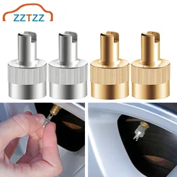 4/8Pcs Metal Slotted Slot Valve Cap with Valve Core Remover Wheel Caps for Schrader Car Motorcycle Bikes Nipple Caps Cover