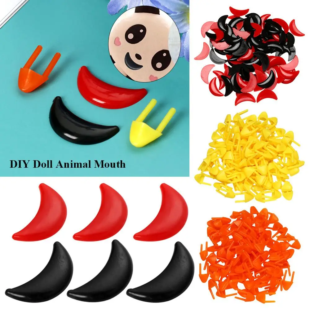 100pcs Multicolors Plastic Mouth Chicken Animal Mouth Toy Accessories Scrapbooking Crafts Accessories Doll Mouth Lips