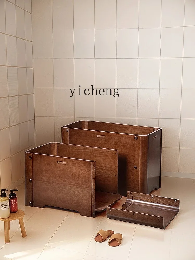 

ZZ solid wood bath bucket adult household large whole body can sit fumigation wooden bucket bath insulation