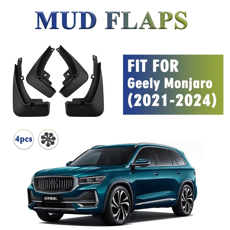 

2021 2022 2023 2024 FOR Geely Monjaro Mudflaps Mudguard Fender Mud Flaps Guard Splash Mudguards Car Accessories Front Rear 4pcs