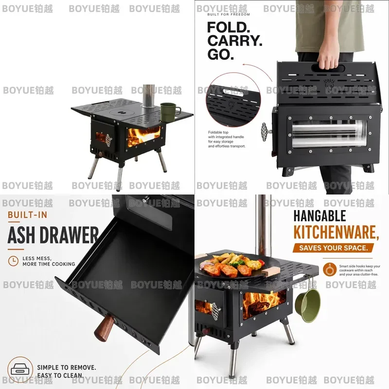Outdoor Cooking Camping Picnic Beach Portable fire stove 10 kg large outdoor wood-burning stove outdoor heater