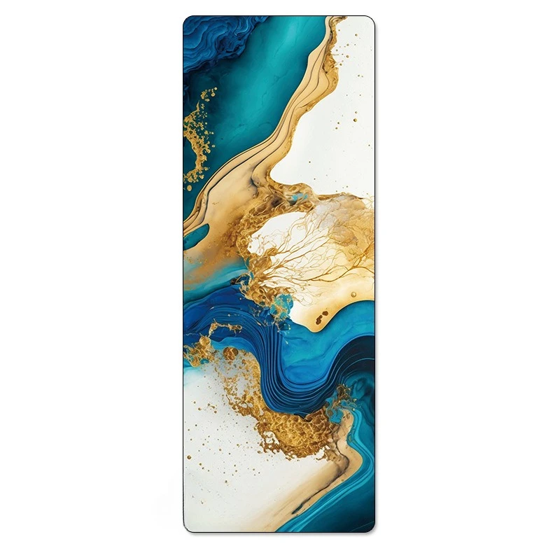 Coconut shell contrasting color natural rubber PU ink printing yoga double-sided non-slip sweat absorption thickened household