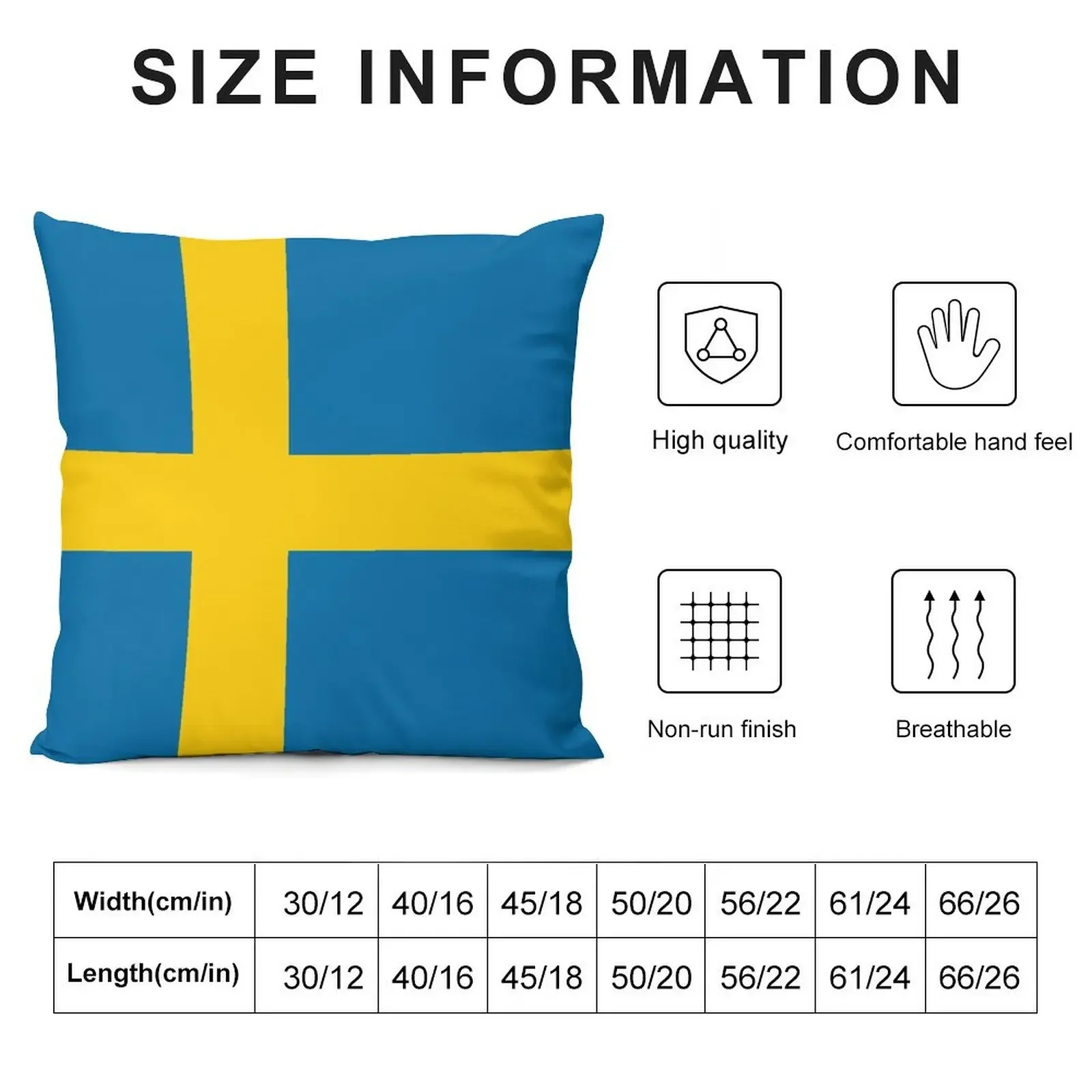 Swedish Flag of Sweden Throw Pillow Covers For Sofas Pillow Decor pillow