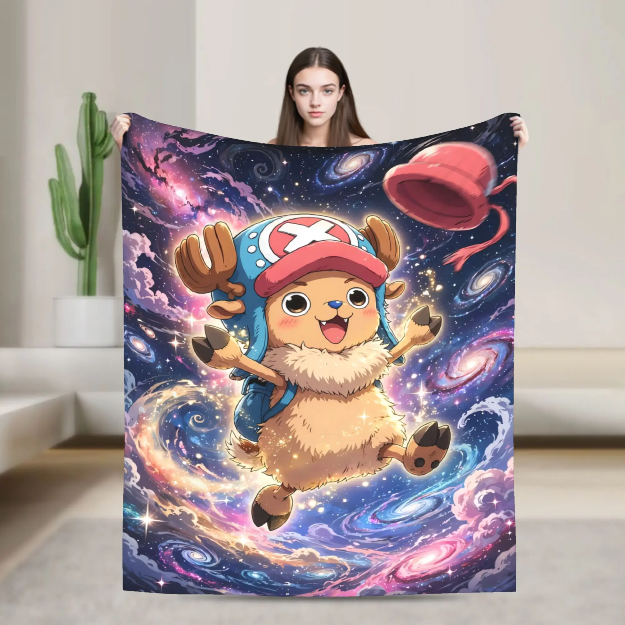 Tony Tony Chopper Anime Blanket Quality Warm  Throw Blanket Winter Kids Couch Bed Aesthetic Bedspread