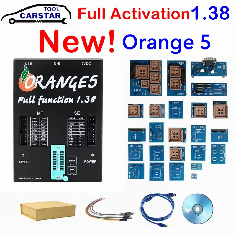 Newest Orange5 V1.42 V1.38 Full Actived Orange5 Programmer With Full Adapters Add all Authorization than OEM