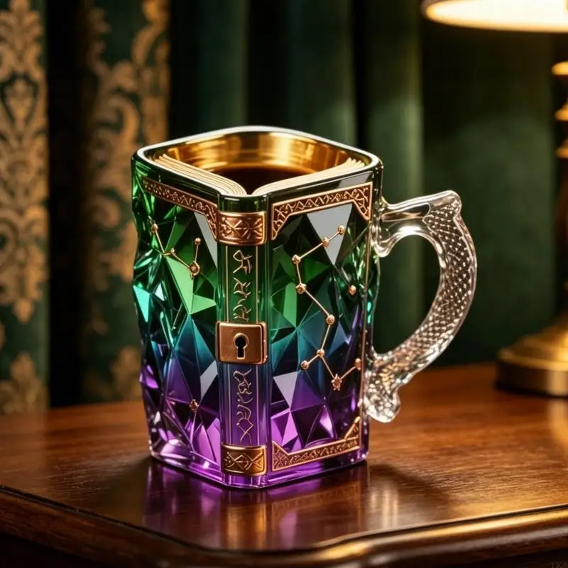 Decorative Coffee Cup with Star Pattern, Daily Use Cup for Home Breakfast, Office Desk Coffee, Afternoon Tea, and Display Y5GB