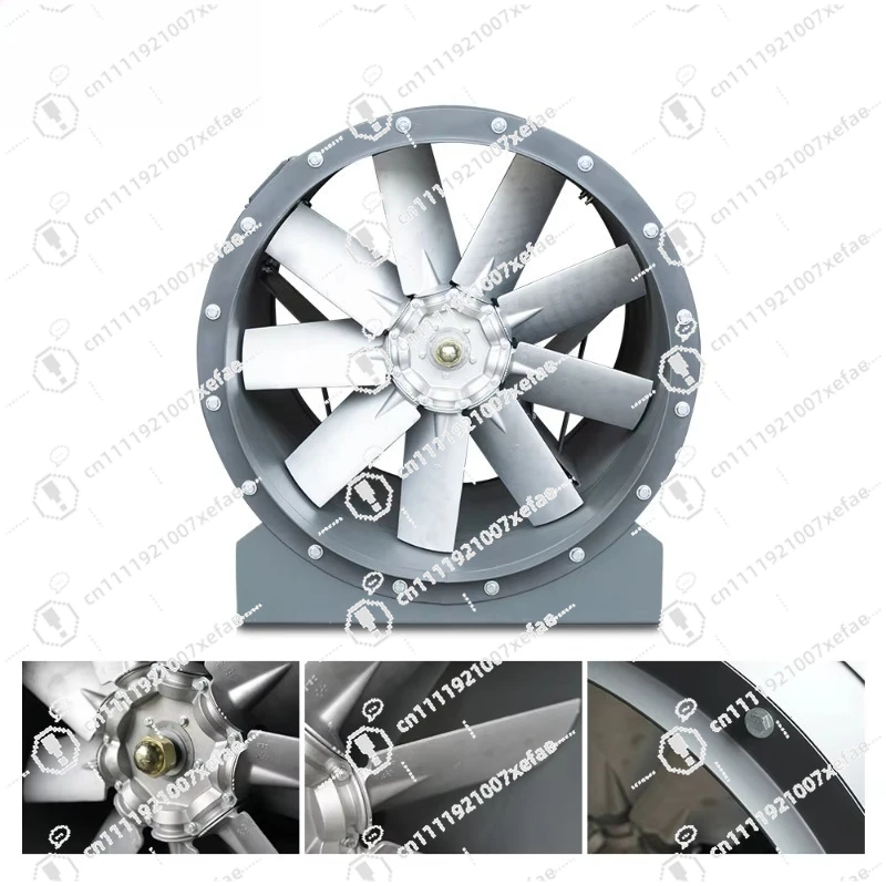 Axial Flow Fan Electric AC Exhaust Fan with Ball Bearings and Durable Cast Iron Blades