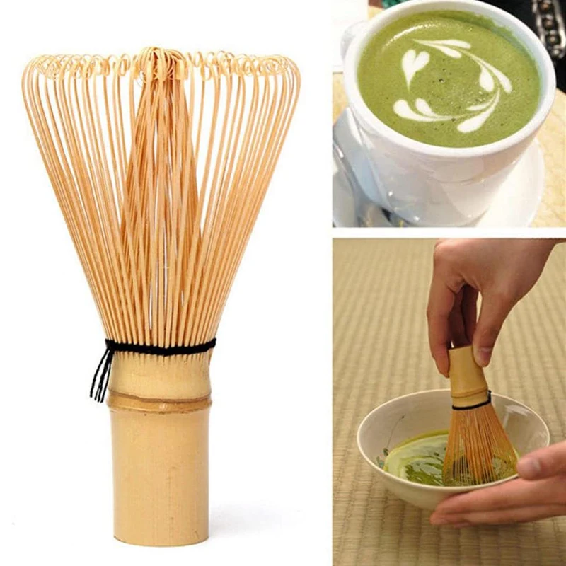 Tea Whisk Matcha Brush Making Tools Handicrafts Exported To Japan Chinese White Bamboo Tea Set Tea Powder Drinking Kitchen Bar