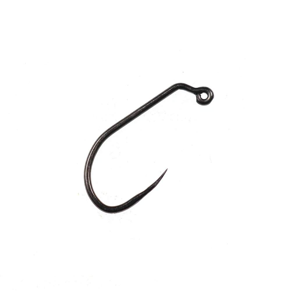 Bimoo 100PCS High Carbon Steel Barbless Jig Nymph Fly Tying Hook For Fast Sinking Wet Flies Nymphs Trout Fishing Lures Baits