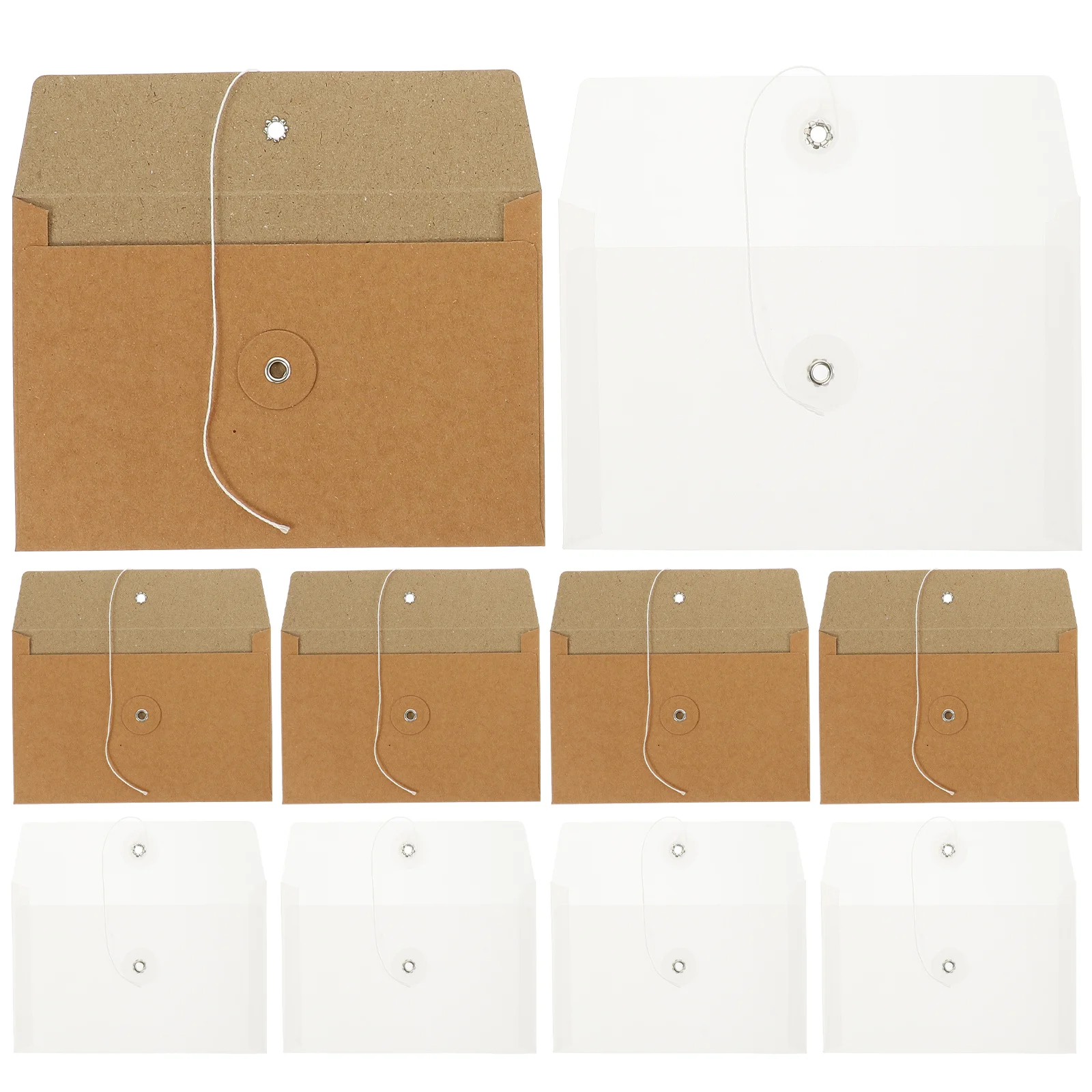 

1 Set Of Sulfuric Paper Envelopes Translucent Lightweight Portable Parchment Jackets For Wedding Invitation Greeting Cards Party