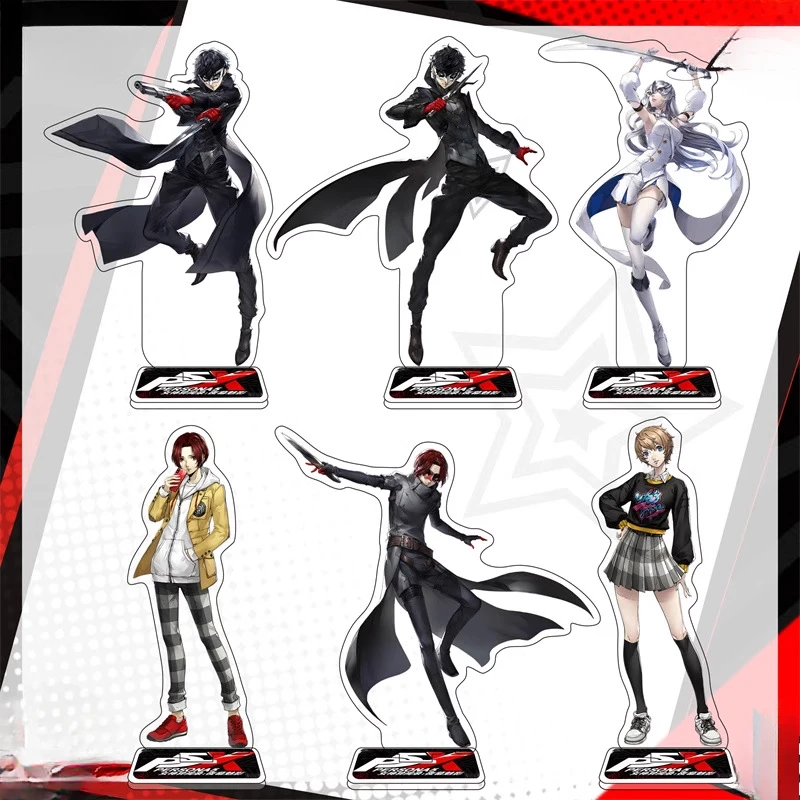 

Game P5 Ryuuji Morgana Takamaki Ann Niijima Makoto Amamiya Ren Figure Doll Anime Acrylic Stands Cosplay Toy for Gift