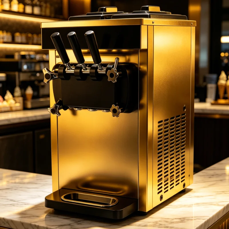 Customized Compressor Ice Cream Maker Frozen Yogurt Sorbet Machine Automatic Soft Serve Keep Cool Stainless Steel Quiet