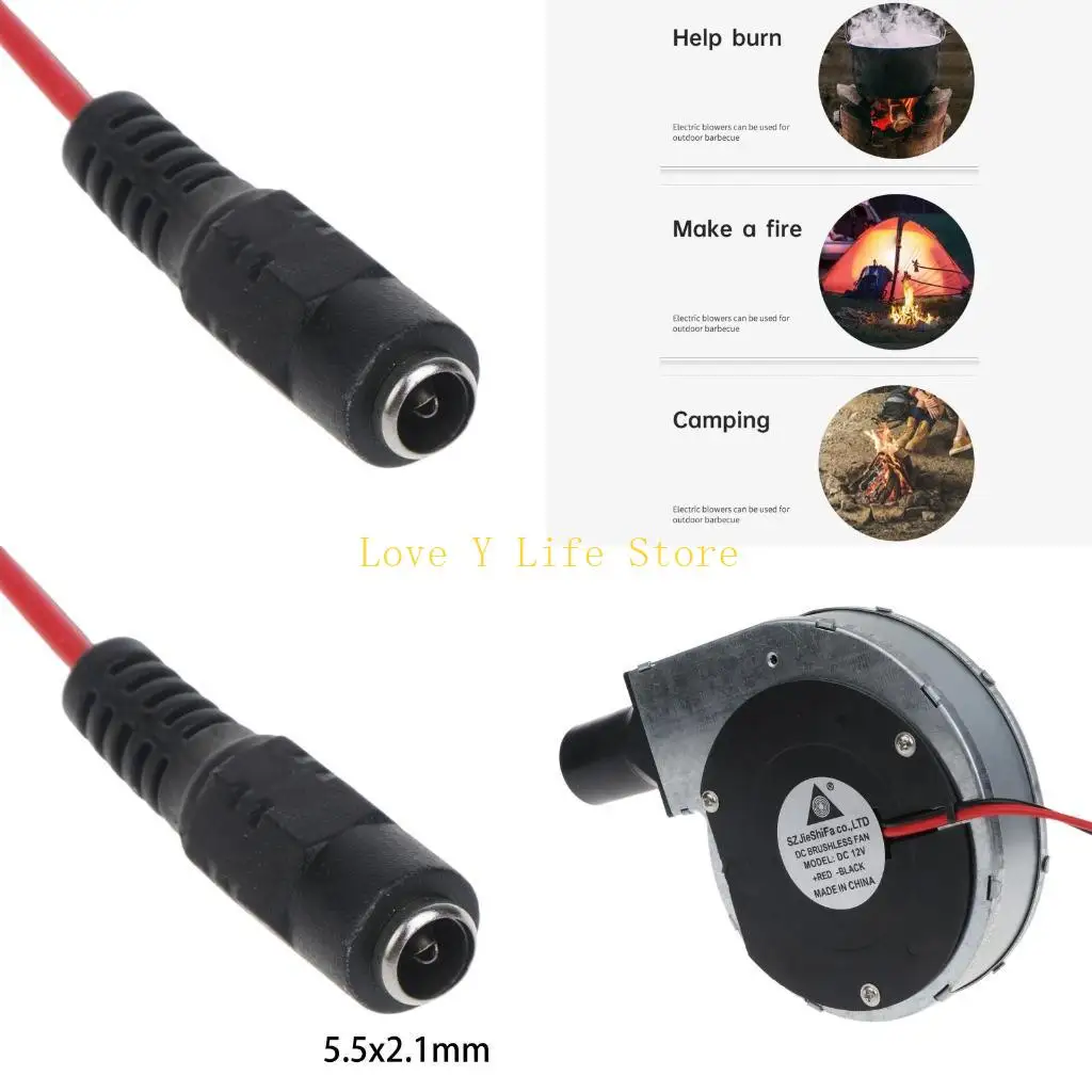 

L74C Портативный вентилятор барбекю 12V 1,9A 5,5x2,1 мм Air Blower для барбекю для пикника для пикника