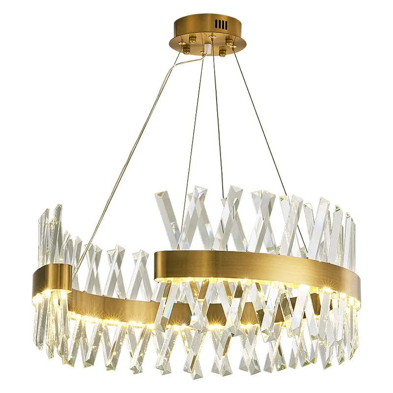 Modern C Shaped Chandelier Round S Shaped Crystal Chandelier for Living Room Dining Room Lamp LED Crystal Pendant Light Lighting