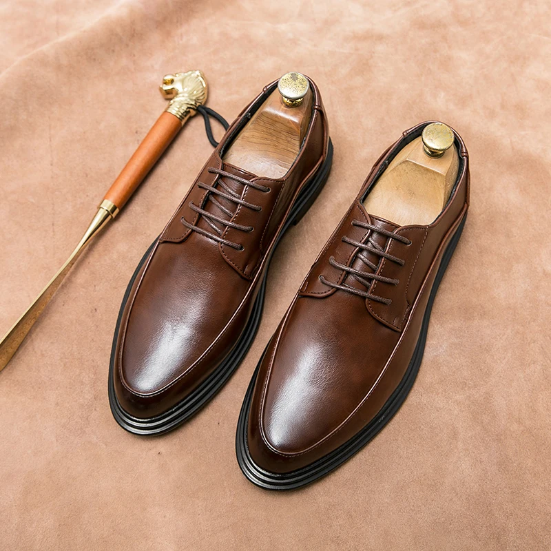 

Новые деловые броги, кожаные туфли, мужские модельные туфли высокого качества, деловые кожаные туфли, осенние свадебные туфли-оксфорды для мужчин