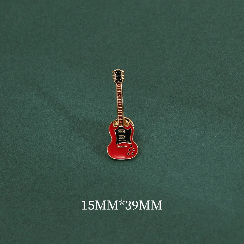 Funny Musical Instrument Guitar Brooch Kpop Rock Music Band Enamel Pins Metal Lapel Badges Fashion Jewelry Gift for Kids Friends