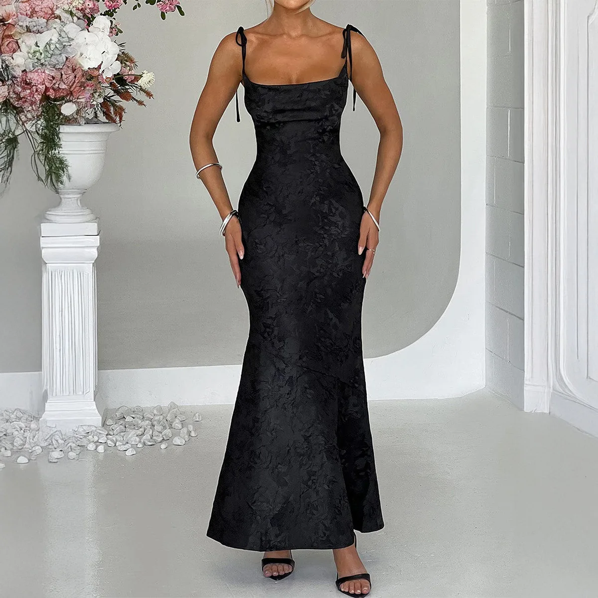 

Elegant Evening Dress Party Strap Birthday Dress for Women 2025 Autumn Women Clothing