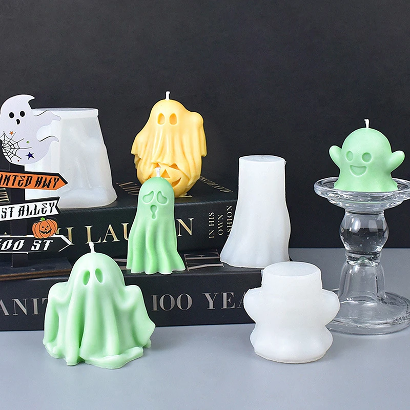 Halloween Ghost Candle Silicone Mold Handmade Aromatherapy Plaster Craft Resin Ornaments Made For Holiday Party Decorative Gifts image 4