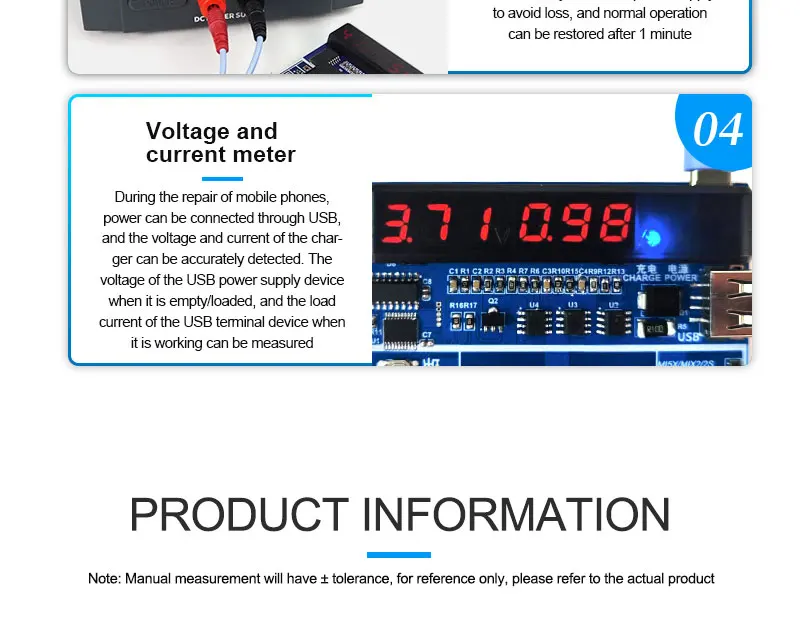 SUNSHINE SS-916 Ultra Charging Activation Fixture 5-9V Adaptive Voltage Support to IP6G-IP17 and Android Models