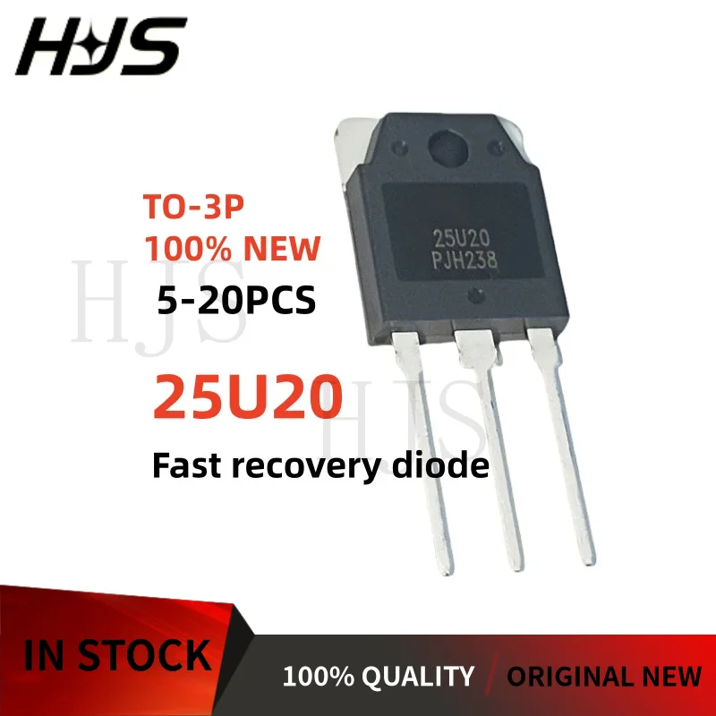 5~20PCS 100% New 25U20 SFR25U20PN SFR25U20EPN TO-3P Fast recovery diode Best quality