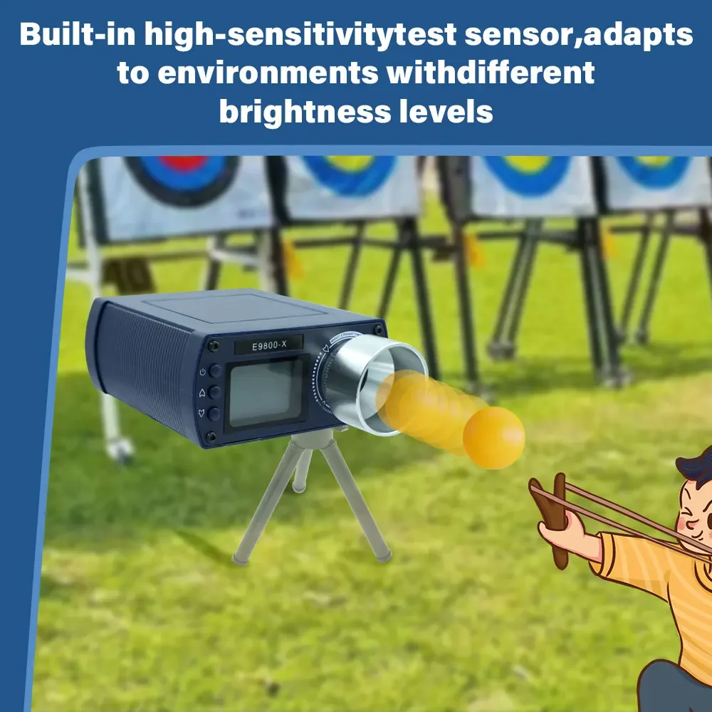 Nowy Chronograf do Pomiaru Prędkości Strzałów Chronograf Strzelecki LCD Chronoskop E9800-X Tester Prędkości