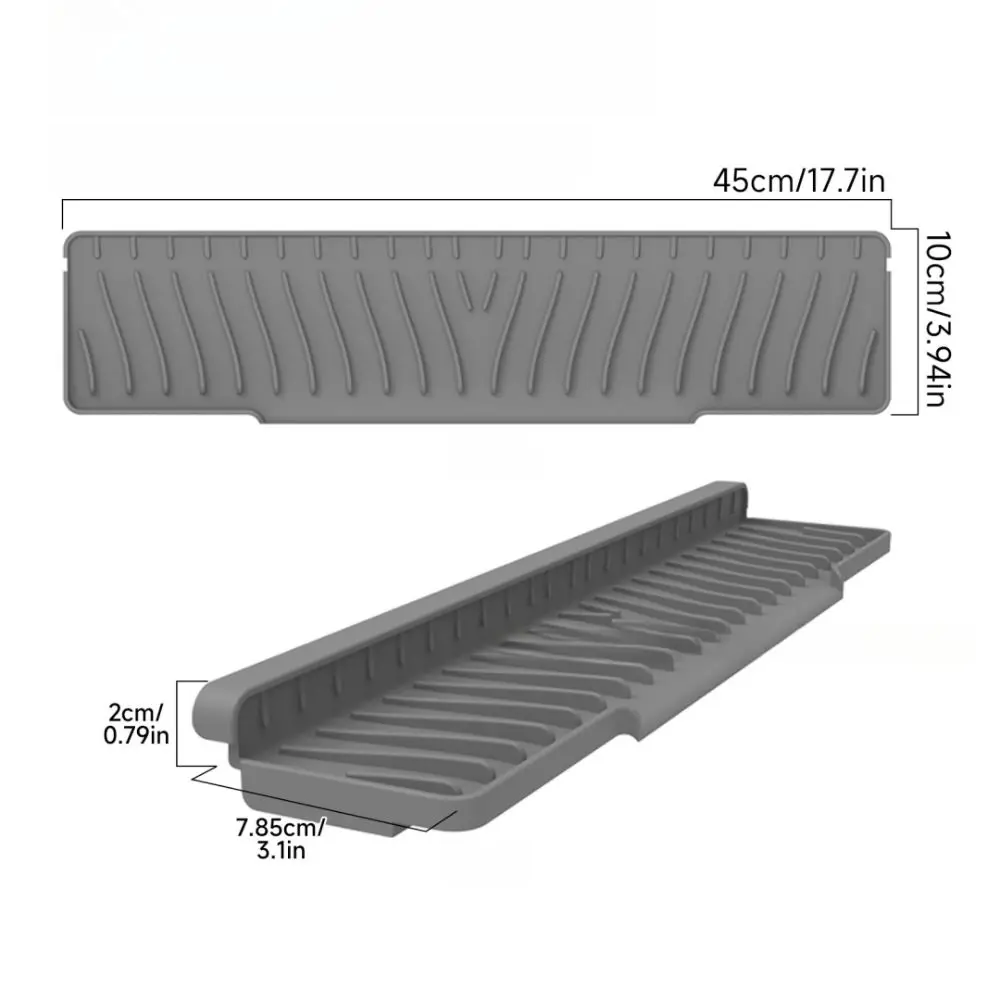 المحمولة سيليكون استنزاف حصيرة المضادة للانزلاق 45 سنتيمتر إطالة بالوعة سبلاش الحرس صنبور اكسسوارات بالوعة المطبخ حامل مزرعة ديكور #6
