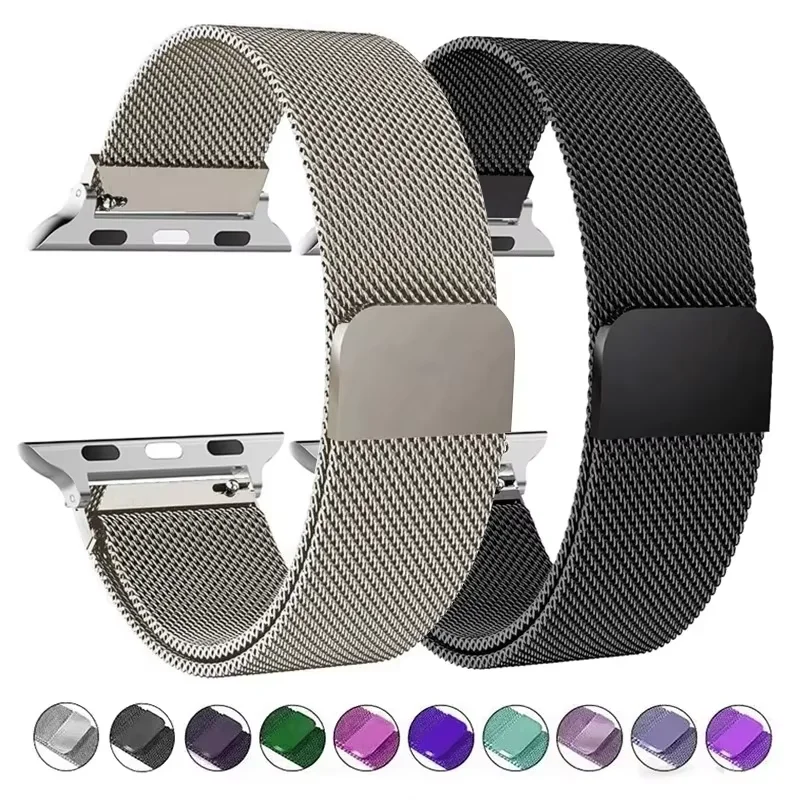 Milanese Strap For apple Watch Bands 44mm 40mm 45mm 49mm 41 42 44 46 mm Bracelet Correa iwatch Series 12 11 10 9 SE 8 Ultra3 4 2