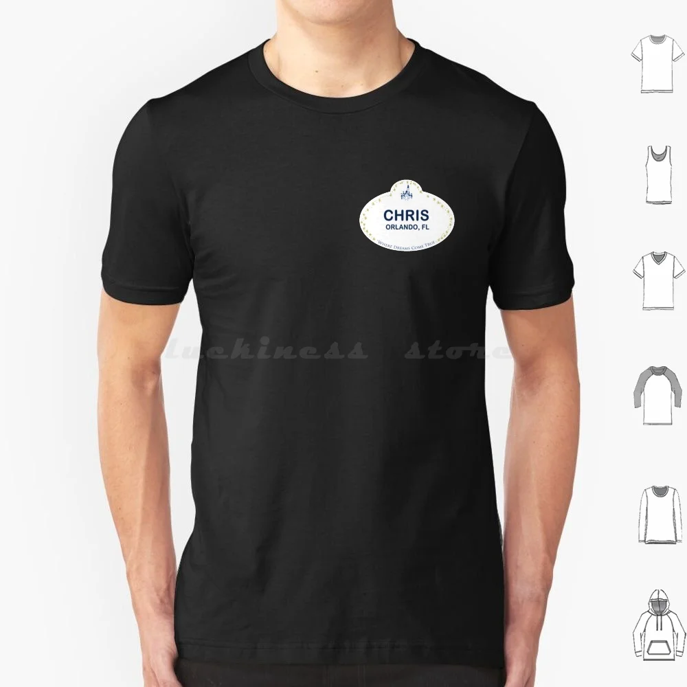 Chris From Orlando T Shirt 6xl Cotton Cool Tee Walt World Chris From Orlando Orlando World Walt Name Tag Parks Magic Kingdom