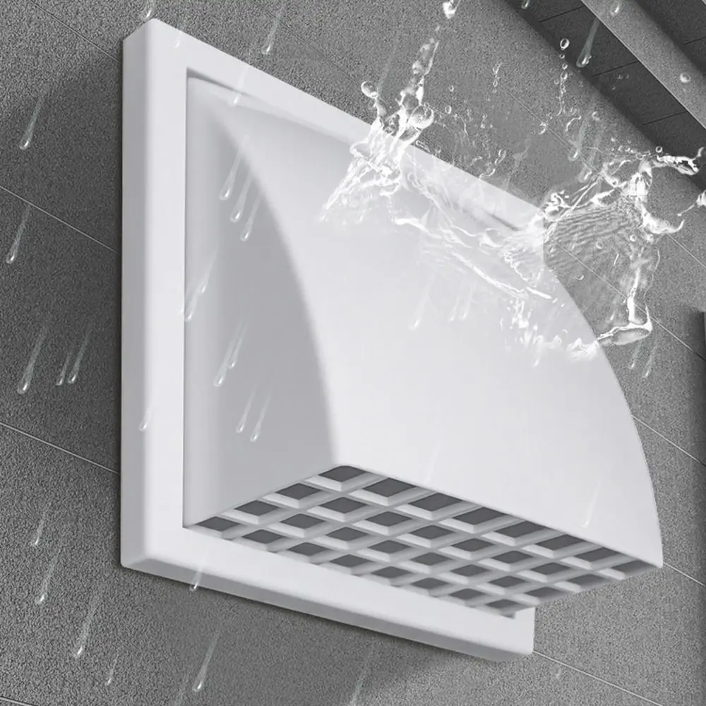 ABS Material Exterior Wall Ventilation Grille Rainproof Design With Valve Exhaust Vent Cover Range Hood Duct Air Outlet