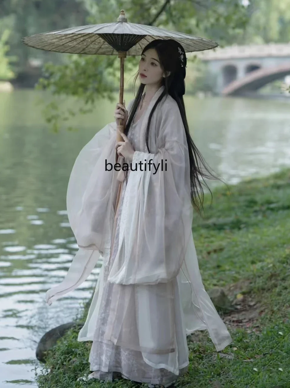 New Style Cool Style Cardigan Ancient Costume Women's Ancient Style Chinese Traditional Han Clothing Full Set Summer