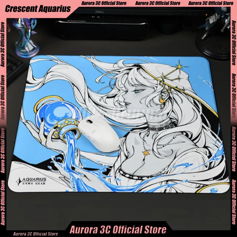 

Коврик для мыши Crescent Twelve Constellations Aquarius 490x420x4 мм, нейтральный коврик для мыши Poron, аксессуары для геймеров, ПК для FPS геймеров