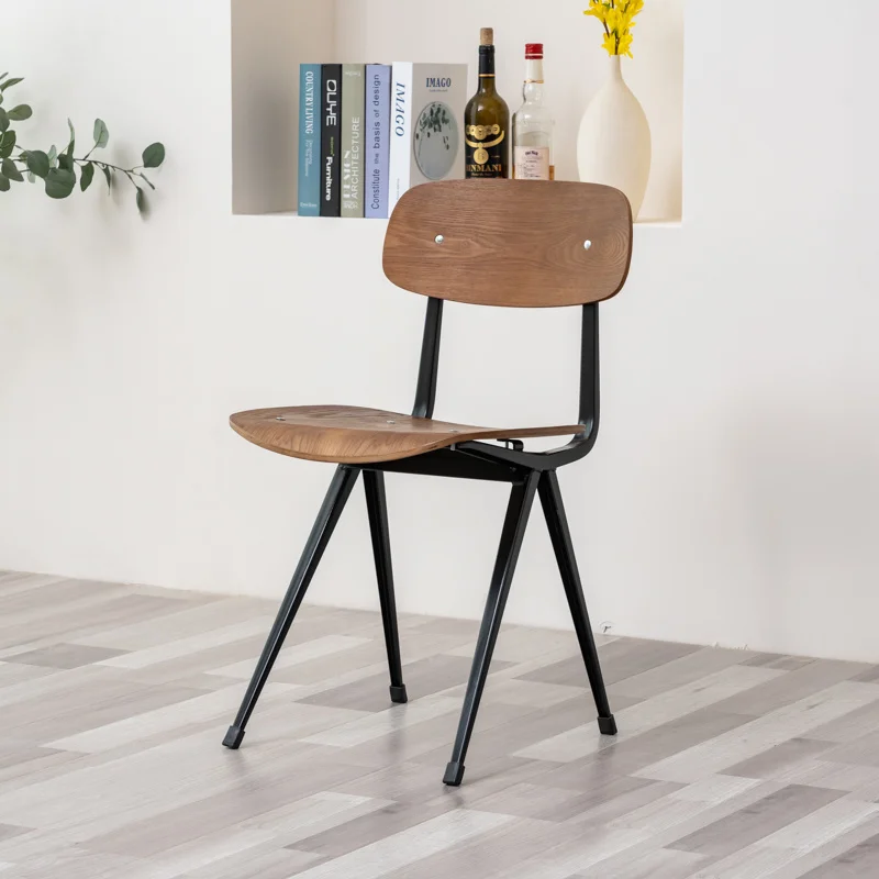   Iron Art Dining Chair Industrial Wind Nordic Retro Study Office Desk Stool Stylish and Durable Unique Aesthetic