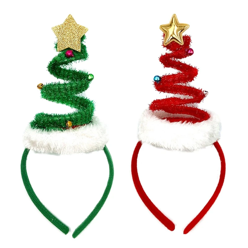 

Christmas Springy Coil Hairband for Creative Tree Headband Holiday Party Supplie T8NB