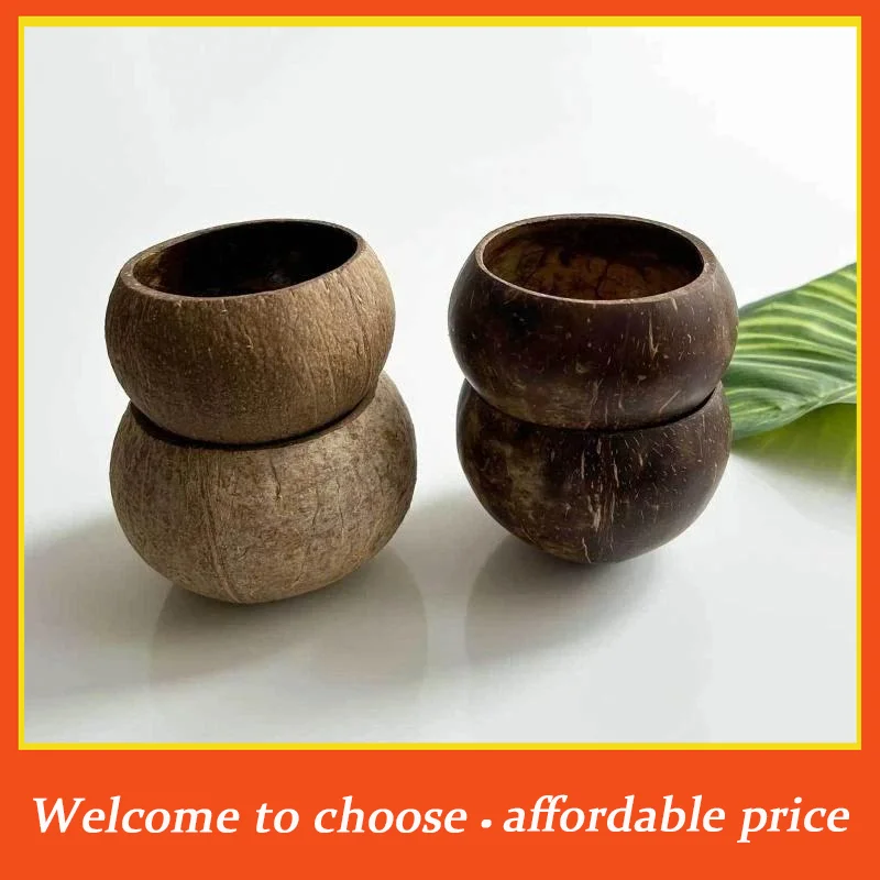 #Natural Coconut Shell Bowls For Home Craft Creative Wood Decorative Candle Bowls