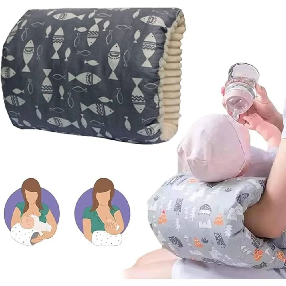 

Baby Feeding Arm Pillow Soft Cotton Bottle Nursing Arm Pillows for Newborn Portable Breastfeeding Pillows Support for Mom & Baby