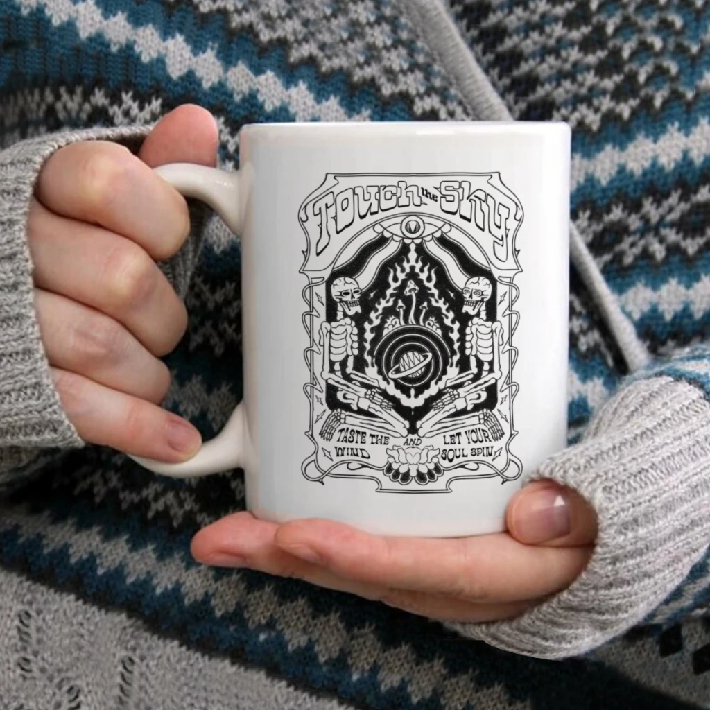 

Touch the skyCoffee Mug Tea Cup 11oz Coffee Cup Funny Birthday Ceramic Mug Personalized Cup