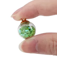 10Pcs Charms Star Sequins Transparent Glass Ball 16mm Pendants Crafts Making Findings Handmade Jewelry DIY for Earrings Necklace 6