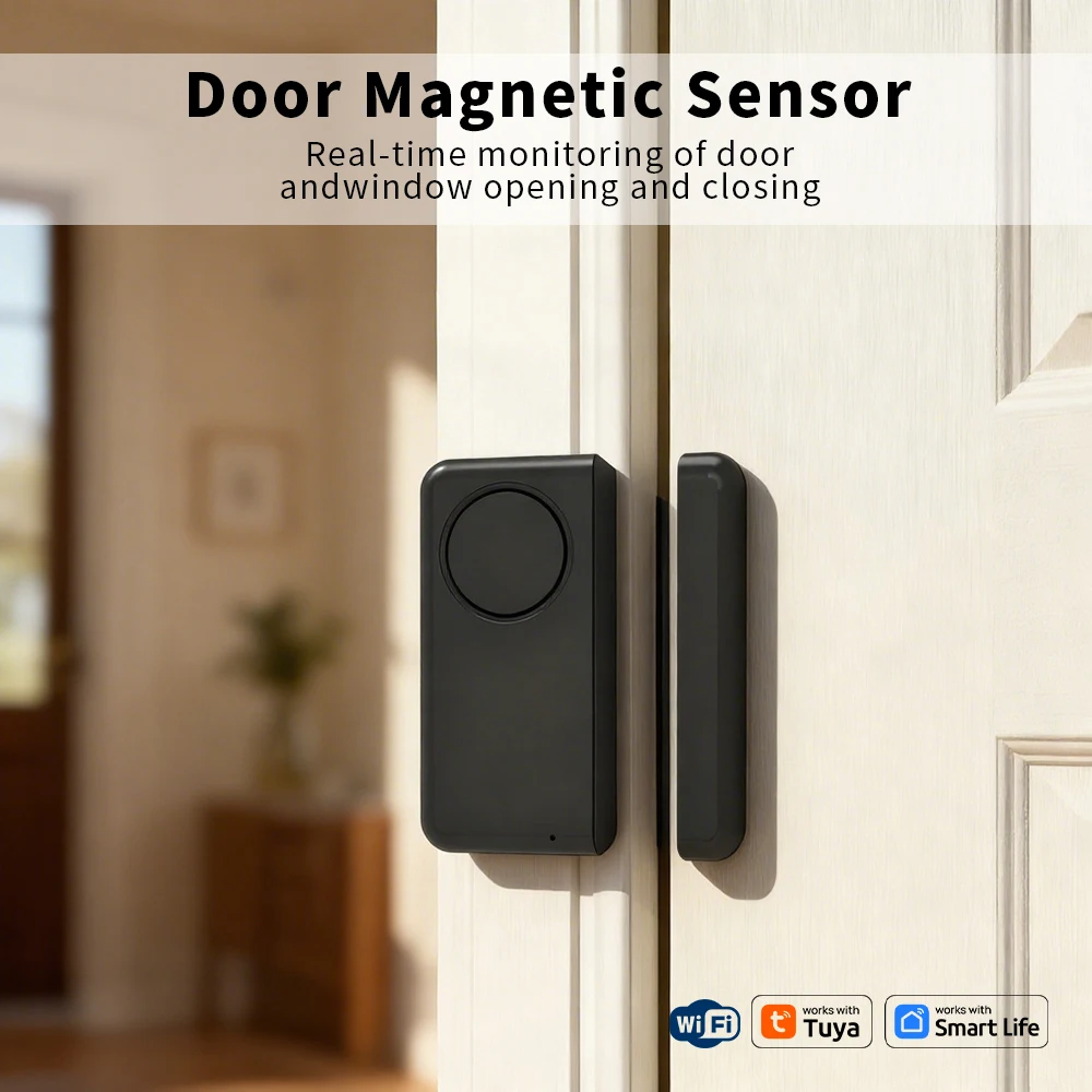 2.4G واي فاي الباب الذكي الاستشعار المغناطيسي مراقبة المنزل باب ونافذة فتح كاشف إنذار الأمن التحكم في ربط الحياة الذكية #1