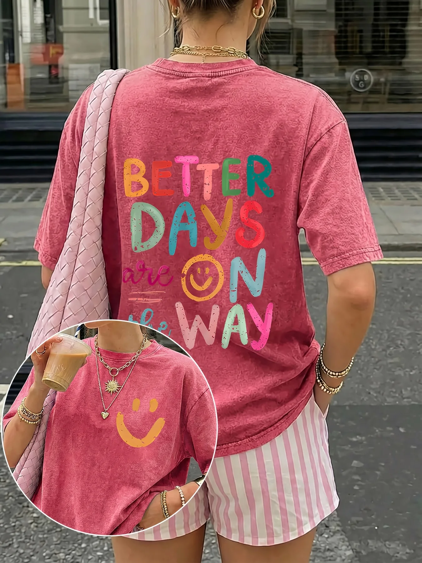 Summer women's set, featuring letter printing, lightweight, breathable, casual, fashionable, outdoor women's clothing