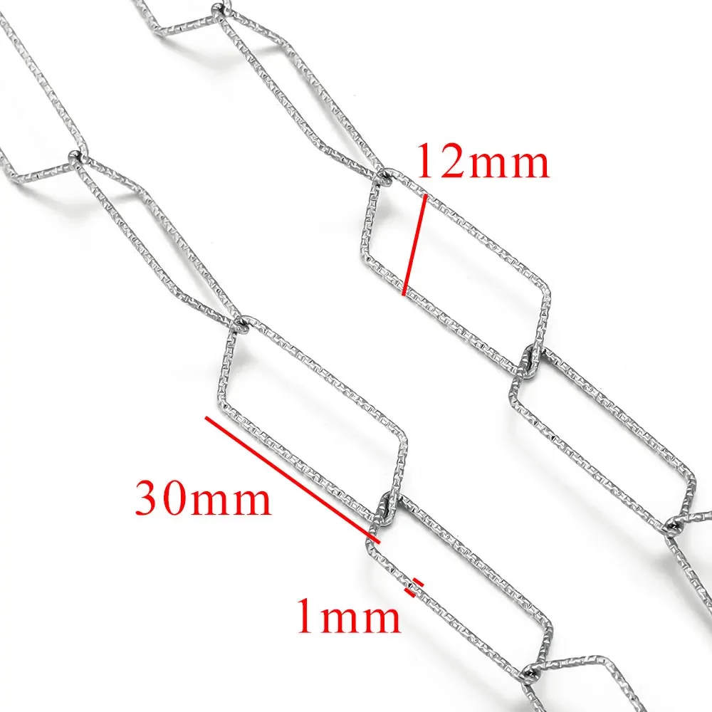 1m Stainless Steel DIY Chains, Jewelry Making Materials