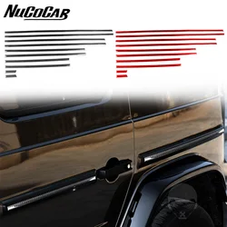 For Mercedes Benz G63 G500 W464 2019-2021 Carbon Fiber Body Waistline trips Panel Car inside Accessories decorative Sticker