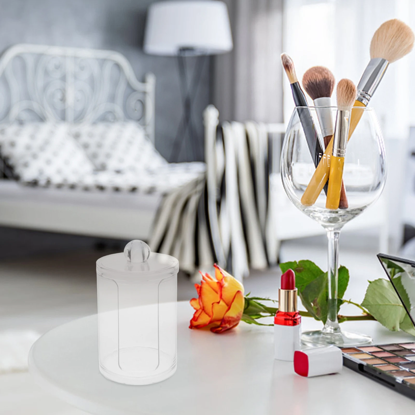 

Transparent Makeup Sponge Storage Box Powder Puff Container Accessories Organizer Lightweight Portable