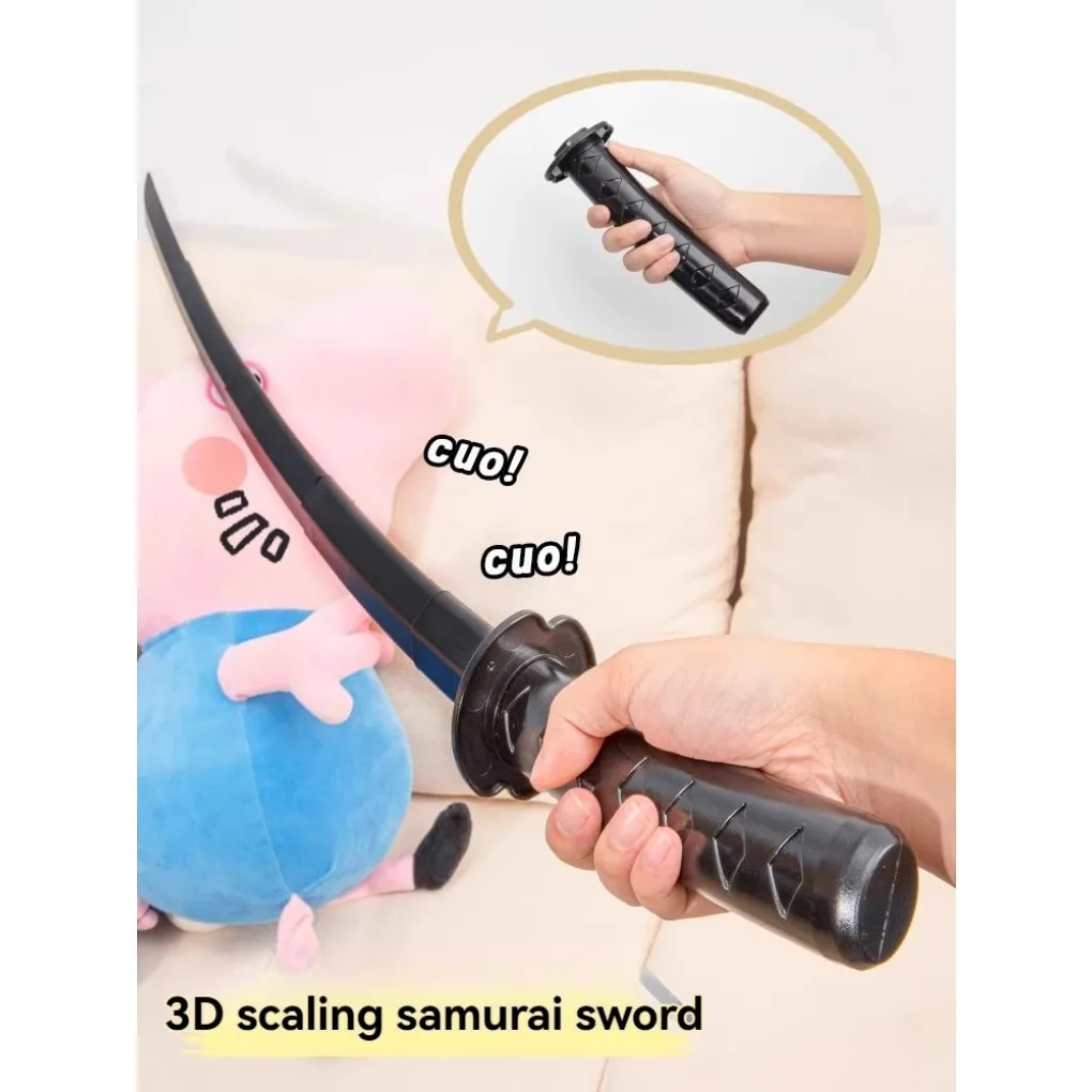 3D Printed Gravity Samurai Sword Knife Retractable Katana Sword Scalable Decompression Toys Cos Props Stress Relief Decor Crafts