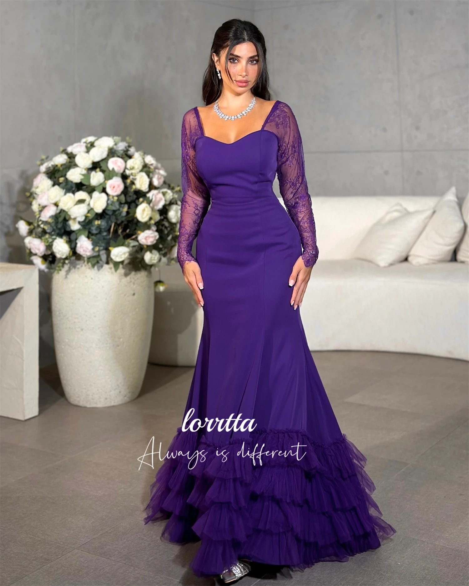 Customized Woman Wedding Party Dress Fishtail Cut Purple Evening Cocktail Dresses Women 2025 Robe De Soiree Femmes Prom Dreeses