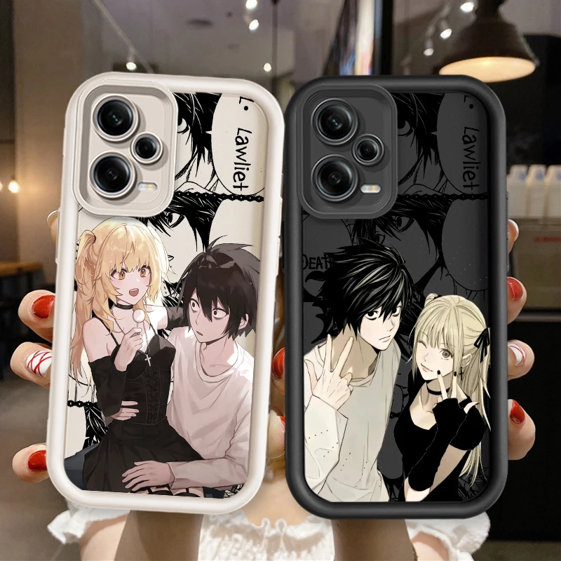 D-Death N-Note Anime Cool For Xiaomi Redmi Note 12 11 11S 10 9 8 7 Pro K50 K40 Ultra 4G 5G Eye Ladder Cover Capa Fundas