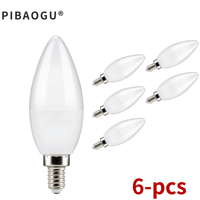 6Pcs  led Light bulb E14 E27 LED Lamp Indoor Warm Cold White Light 3W 6W 9W 12W 15W 220V LED Candle Bulb Home Decor Chandelier