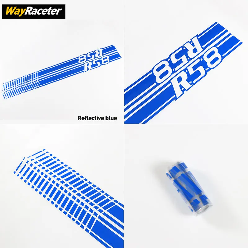 2 Pcs/Set Door Side Stripes Sticker Carbon Fiber Vinyl Decal For MINI Coupe R58 JCW John Cooper Works Accessories