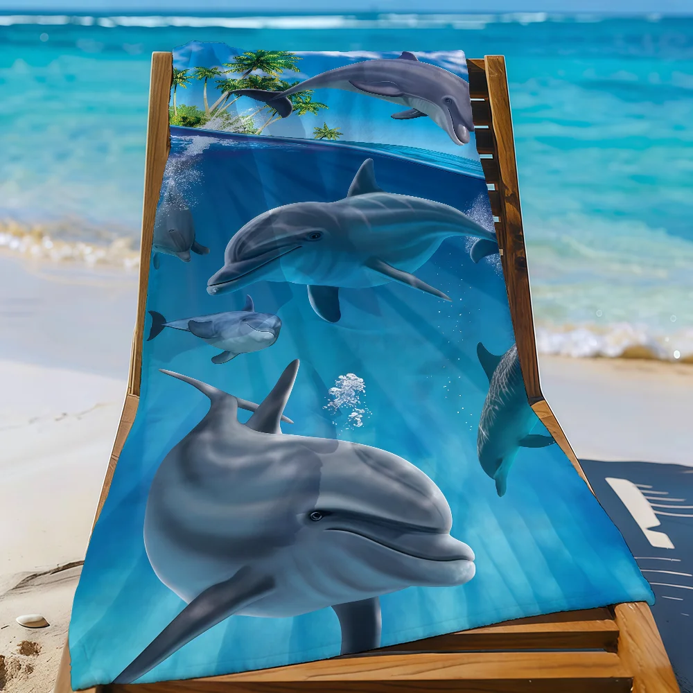 Dolphin Towel Quick Drying Beach Towels Are Suitable For Swimming Pools Camping Yoga And The Gym